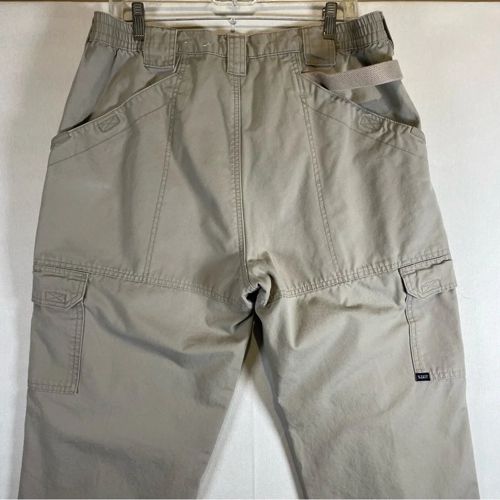 5.11 Tactical Cargo Pants Men’s 36x34 Khaki Cotton Canvas Style 74251